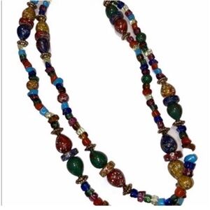 Vintage Multicolor Beaded Necklace